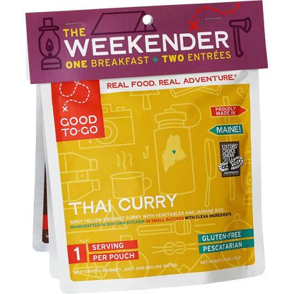 GOOD TO-GO Weekender 3-Pack Variety #1 | Thai Curry Granola Mexican Quinoa Bowl | Camping Food Backpacking Food Just Add Water Meals Backpacking Meals | Dehydrated Meals Taste Better Than Freeze Dried Meals