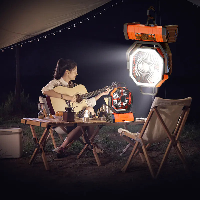 New Outdoor Camping Fan with Night Light & Remote