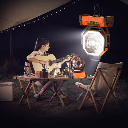 New Outdoor Camping Fan with Night Light & Remote