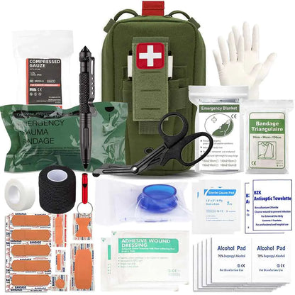 Tactical Trauma Kit Emergency First Aid Stop The Bleed Ifak Refill Ifak Med Kit Trauma Refill Military Medical Supplies Kit Pack for Duty Belt