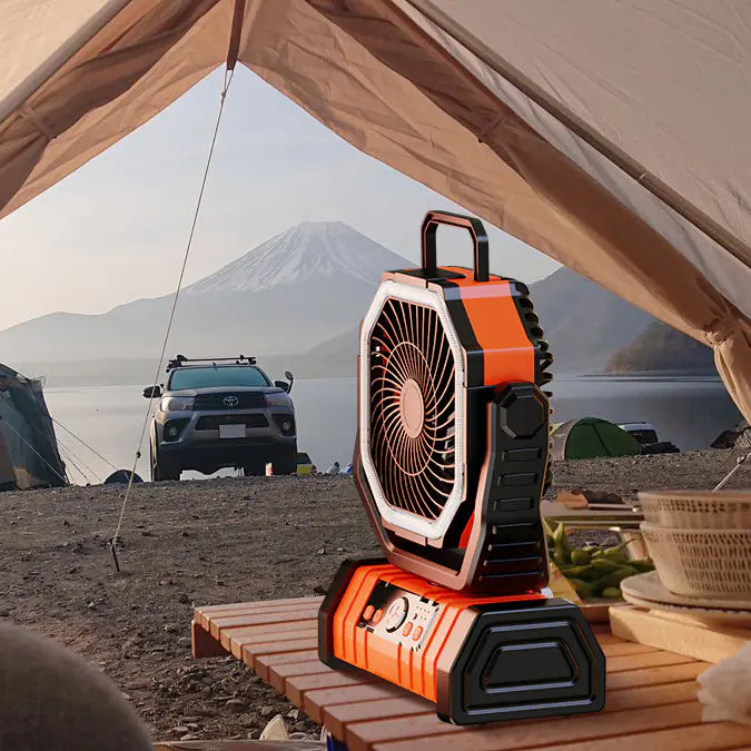 New Outdoor Camping Fan with Night Light & Remote